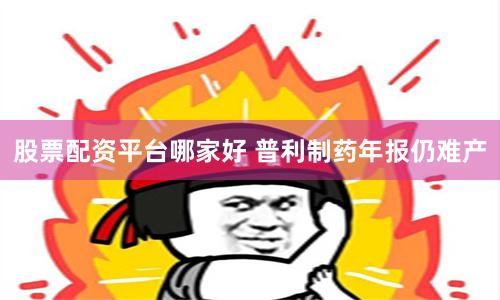 股票配资平台哪家好 普利制药年报仍难产